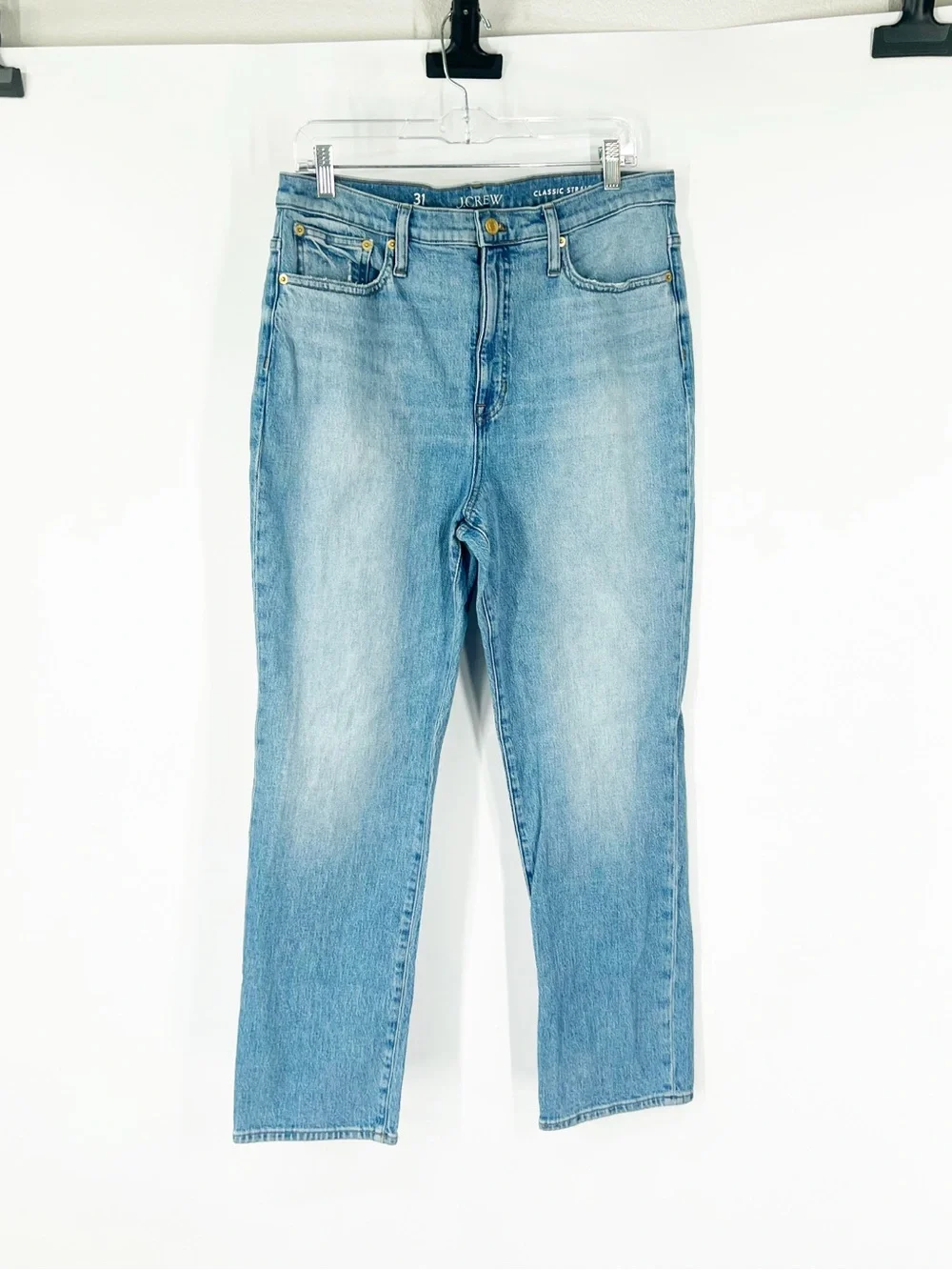 J. Crew Classic Straight Jeans in Elia Wash High Rise